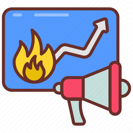 Trending, topics, hot, fashion, trends, advertising, campaign icon - Download on Iconfinder
