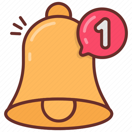 Notification, bell, one, alert, online icon - Download on Iconfinder