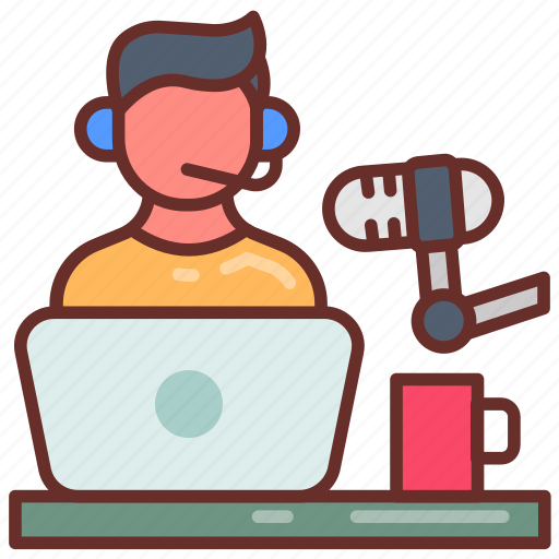 Podcast, broadcast, webinar, telecast, commentary, talk, show icon - Download on Iconfinder
