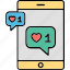 loving, chat, engagement, rate, social, digital 