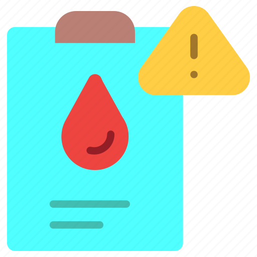 Blood, report, test, healthcare, diagnosis, diagnostic, warning icon - Download on Iconfinder