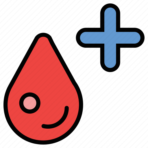 Blood, donation, transfusion, healthcare, group, positive, drop icon - Download on Iconfinder