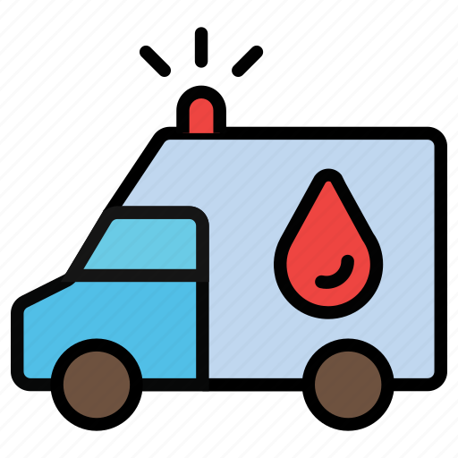 Blood, donation, vehicle, delivery, bank, ambulance icon - Download on Iconfinder