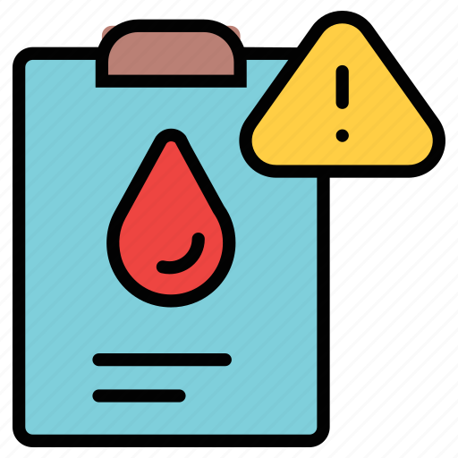 Blood, report, test, healthcare, diagnosis, diagnostic, warning icon - Download on Iconfinder