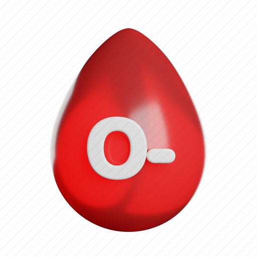 Blood, type, o, medical, drop 3D illustration - Download on Iconfinder