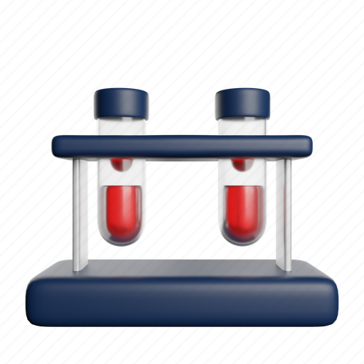 Test, tube, medical, flask, lab 3D illustration - Download on Iconfinder