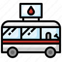 bus, blood, donation, healthcare, medical