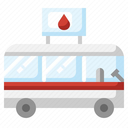 Bus, blood, donation, healthcare, medical icon - Download on Iconfinder