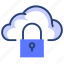 lock, cloud, data, security 