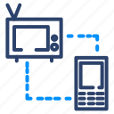 phone, connection, computer, mobile, device, network, vector, illustration