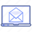 message, laptop, envelope, email 