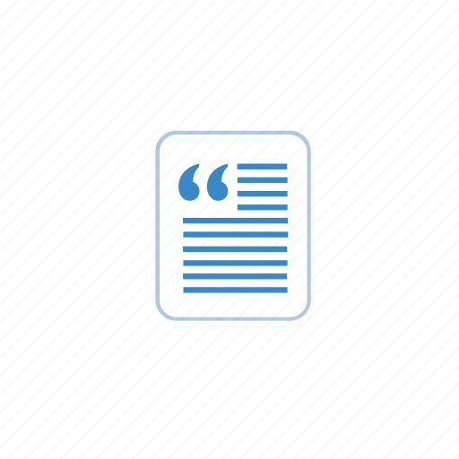 Blue, doc, note, quote, file, marketing, document icon - Download on Iconfinder
