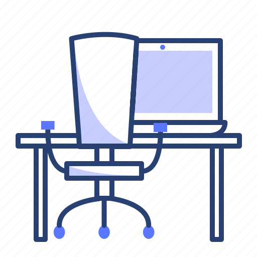 Chair, computer, desk, office, table, work place, working icon - Download on Iconfinder