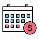 business, calendar, deadline, money