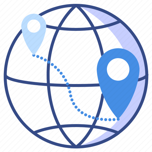 Delivery, globe, location, shipping icon - Download on Iconfinder