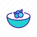 berry, blueberries, blueberry, bowl, food, ice, yogurt
