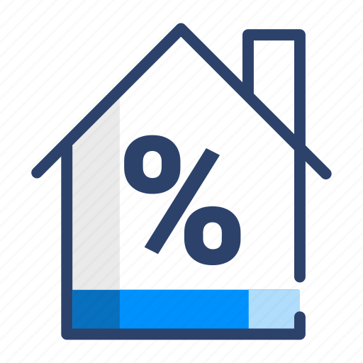 Percent, house, building, property, real estate, construction, discount icon - Download on Iconfinder