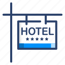 hotel, hotel sign board, service, vector, illustration