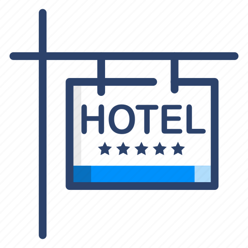 Hotel, hotel sign board, service, vector, illustration icon - Download on Iconfinder