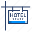 hotel, hotel sign board, service, vector, illustration 