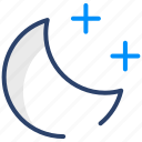 half, moon, mode, weather, vector, illustration, concept, night