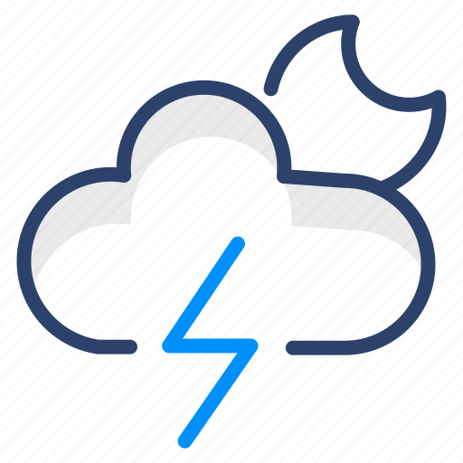 Night, thunder, rain, thunderstorm, vector, illustration, concept icon - Download on Iconfinder
