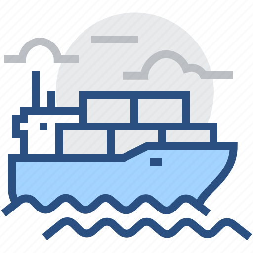 Boat, cargo, freight, goods, ship, shipboard, sea icon - Download on Iconfinder