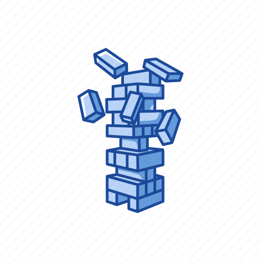 Boardgames, bricks, games, jenga, monopoly, stockpile, tower icon - Download on Iconfinder