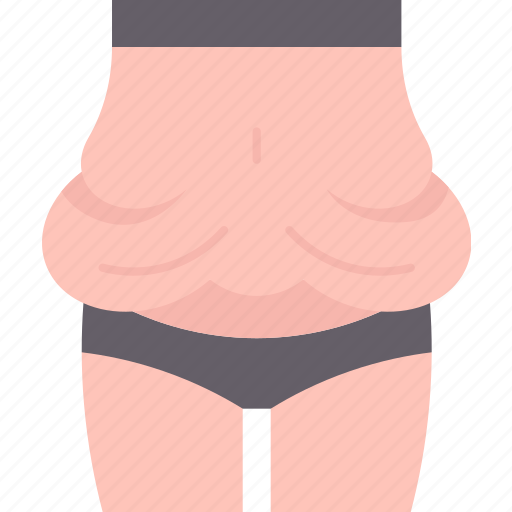 Skin, loose, fat, abdominal, excess icon - Download on Iconfinder