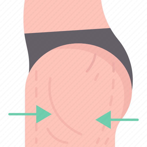 Thigh, lift, hip, cellulite, contour icon - Download on Iconfinder
