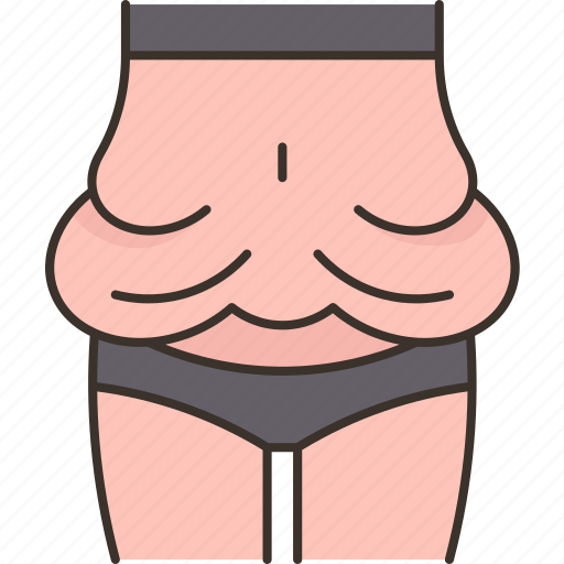 Skin, loose, fat, abdominal, excess icon - Download on Iconfinder