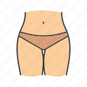 bikini zone, female, hip, leg, stomach, underwear, woman