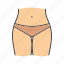 bikini zone, female, hip, leg, stomach, underwear, woman 