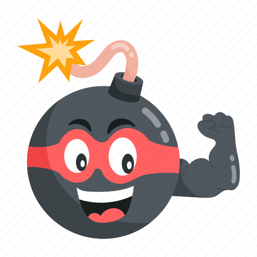 Angry bomb, furious bomb, bomb emoticon, bomb face, bomb emoji icon - Download on Iconfinder