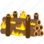 bonfire, fire, campfire, camping, flame, camp, wood, burn, decoration 