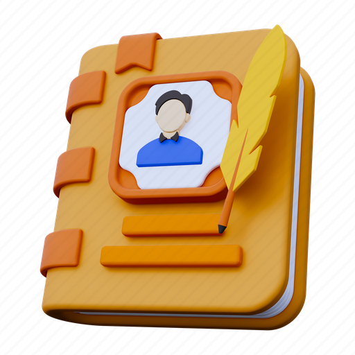 Biography book, learning, education, book, knowledge, magazine, ebook icon - Download on Iconfinder