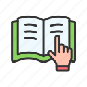 book finger, page, read, hold, page-turn, bookmark, follow, turn