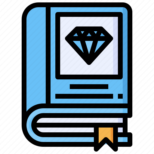 Diamond, book, knowledge, education icon - Download on Iconfinder