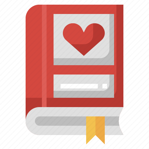 Romantic, novel, story, book, heart, education icon - Download on Iconfinder