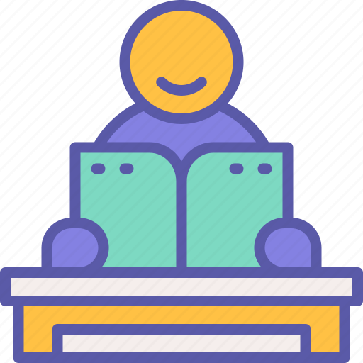 Reading, study, education, book, learning icon - Download on Iconfinder