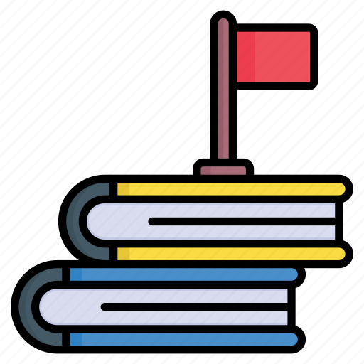 Book, stack, learning, career, goal, progress, objective icon - Download on Iconfinder