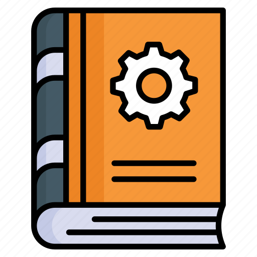 Manual, book, guidelines, gear, guide, maintenance, instruction icon - Download on Iconfinder