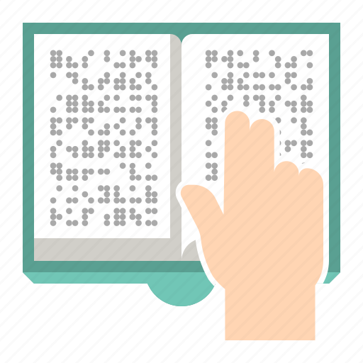 Book, braille, hand, reading icon - Download on Iconfinder
