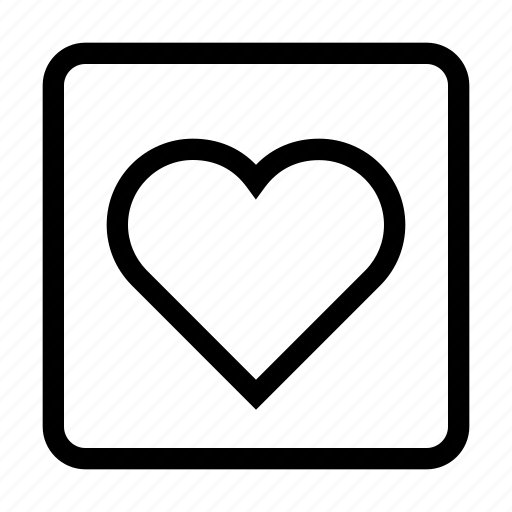 Bookmark, favorite, favorites, heart, medical, square, valentine icon - Download on Iconfinder
