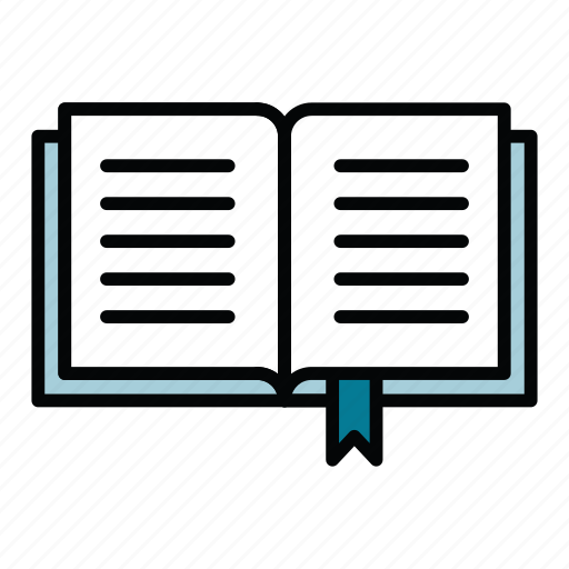 Book, bookmark, copybook, open, pages, study, text icon - Download on Iconfinder