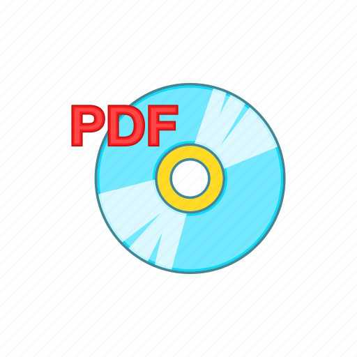 Cartoon, disk, education, learning, literature, pdf, sign icon - Download on Iconfinder