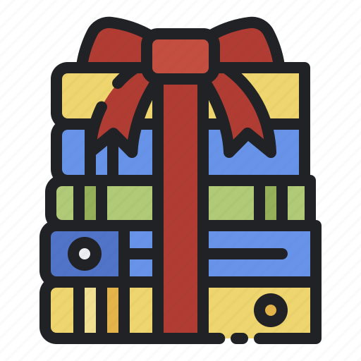 Gift, present, books, surprise, ribbon, package icon - Download on Iconfinder