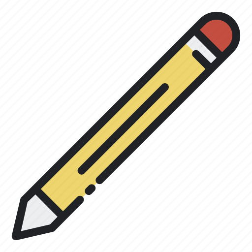 Pencil, drawing, education, school, edit, equipment icon - Download on Iconfinder