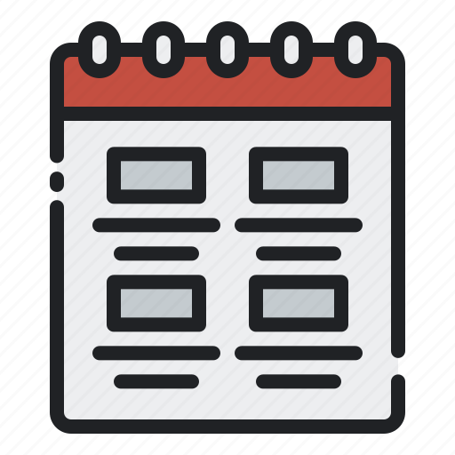 Planner, schedule, organizer, note, timetable, journal icon - Download on Iconfinder