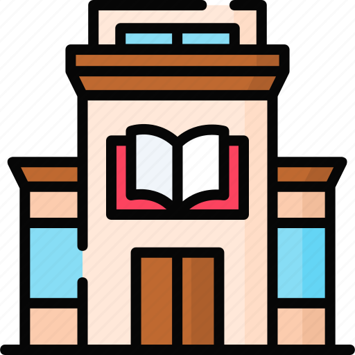 Library, building, education, knowledge, learning, school icon - Download on Iconfinder